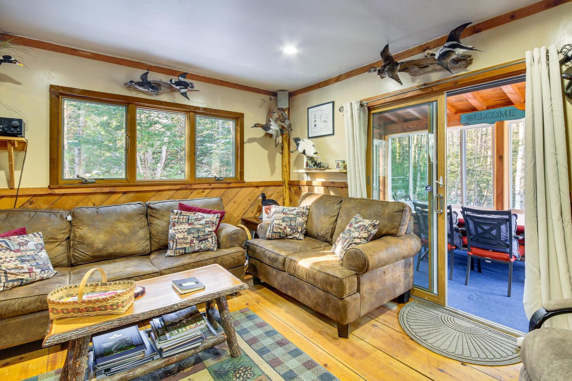 Rustic Searsport Cabin Loft And Sunroom On 10 Acres Exterior photo